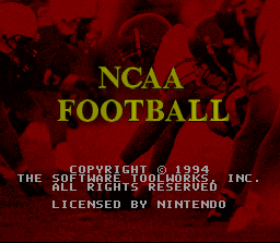 NCAA Football screenshot 3 for Super Nintendo